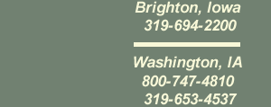 brighton and washington, iowa 800-747-4810